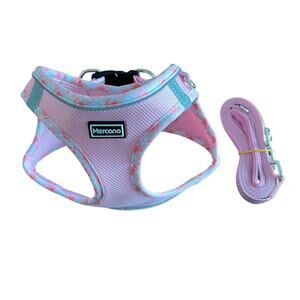 Mercano 2 Piece Pink Harness and Leash Set Size Medium Dog Pet